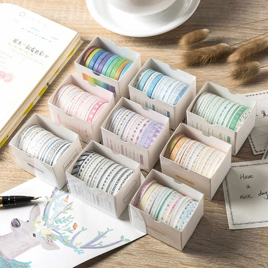 Ultra-Fine and Paper Adhesive Washi Tape Set